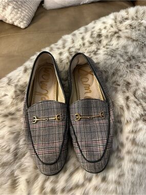 Sam Edelman Black Trim Tweed Slip-On Loafers